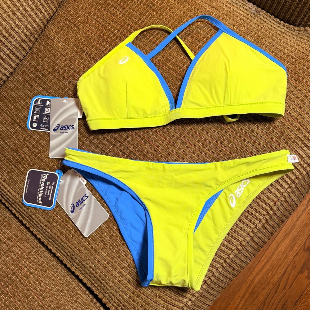Asics Vibrant Yellow and Blue Bikini